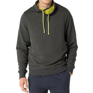 Tommy Hilfiger Gustave Funnel Neck Sweatshirt - Grey/Lime - Size L